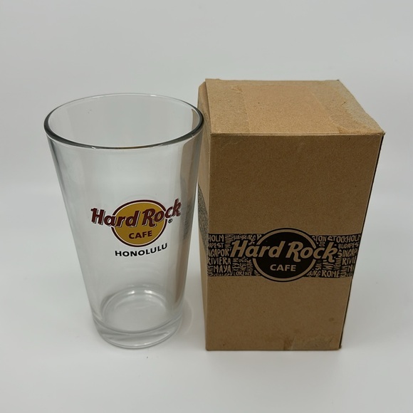 HARD ROCK CAFE HONOLULU GLASS SET OF TWO - Picture 8 of 8